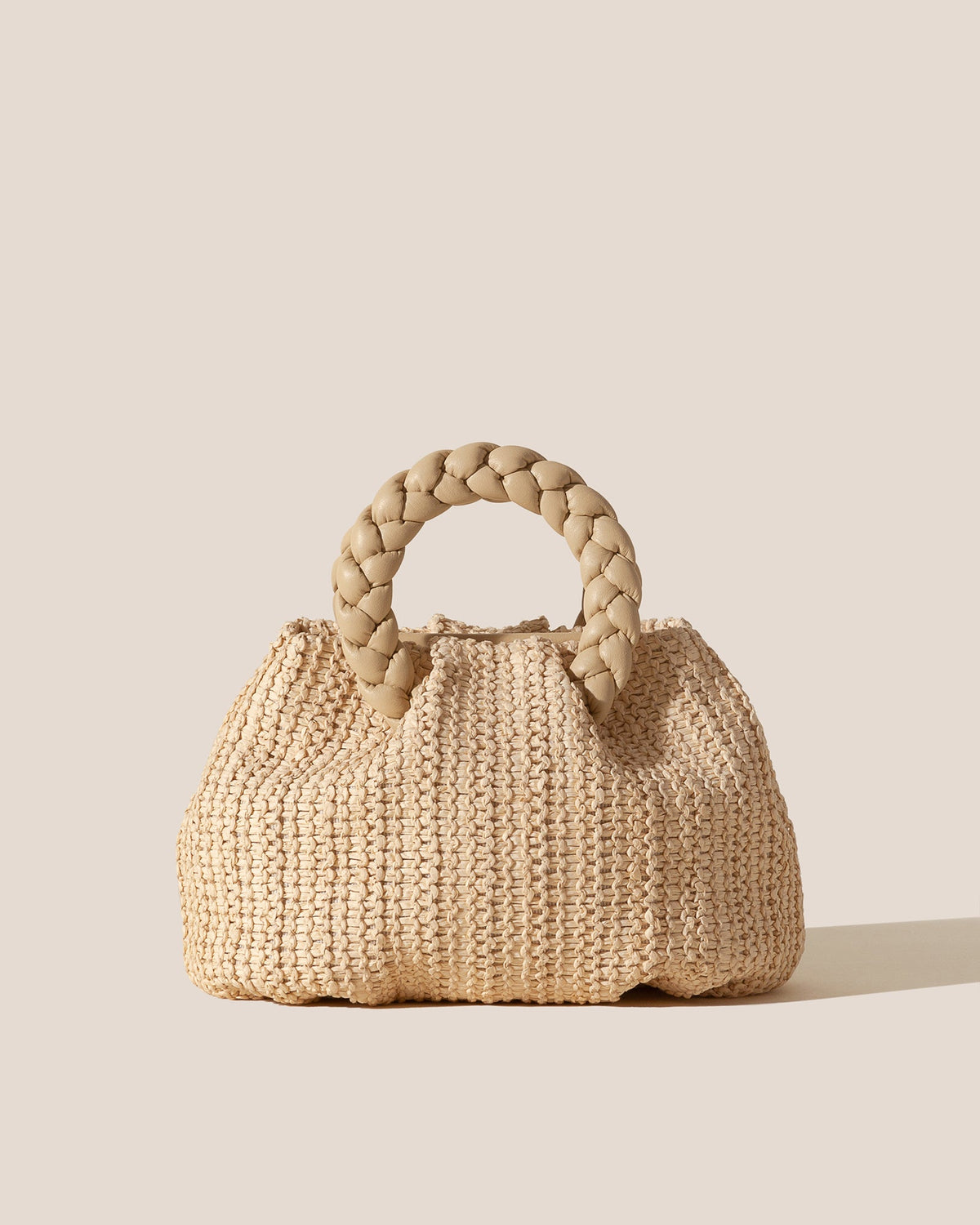 BOMBON M RAFFIA - Medium Plaited-handle Raffia Handbag | Hereu near me