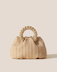 BOMBON M RAFFIA - Medium Plaited-handle Raffia Handbag | Hereu near me