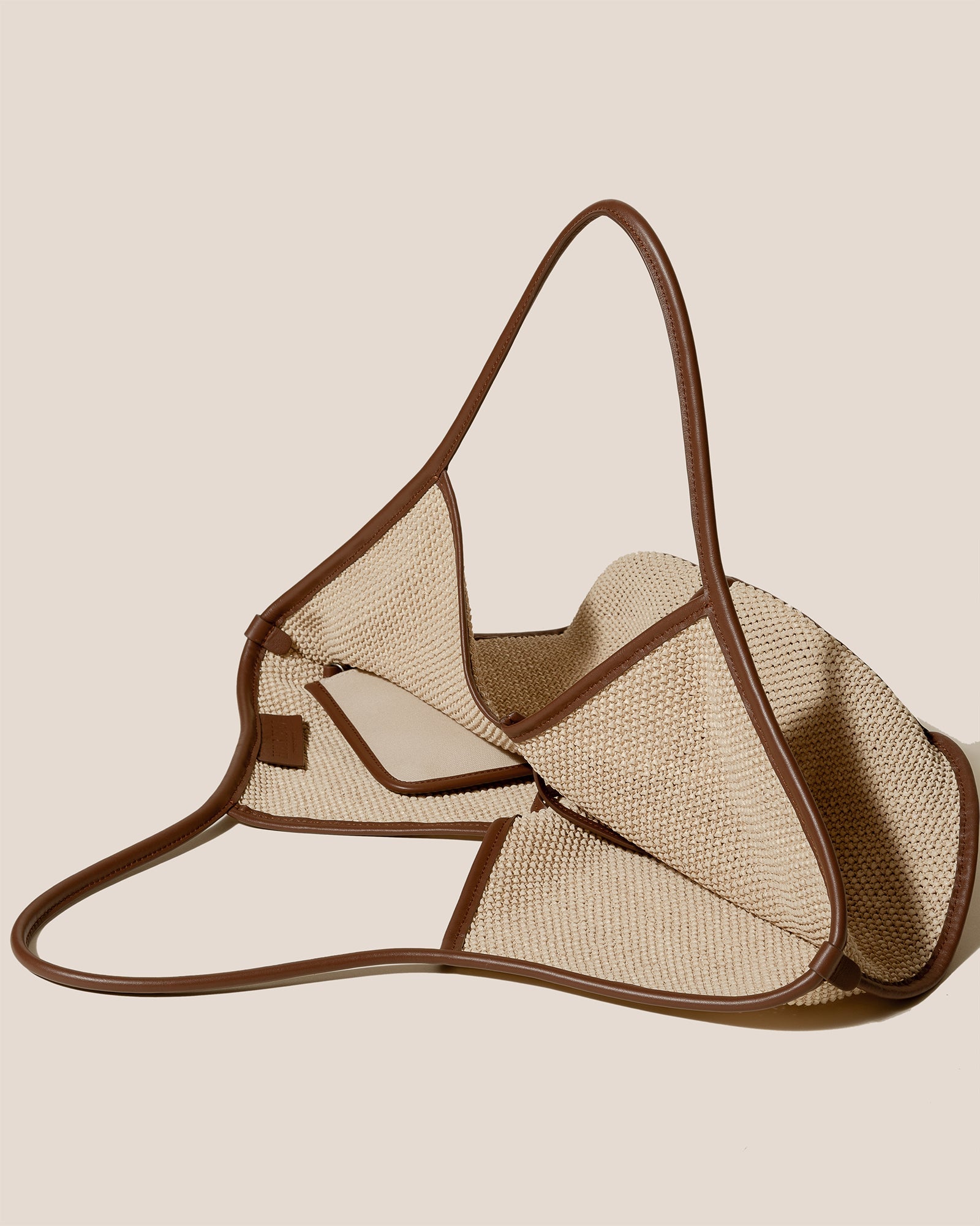 CALELLA SOFT RAFFIA - Leather-trimmed Tote Bag | Hereu for sale