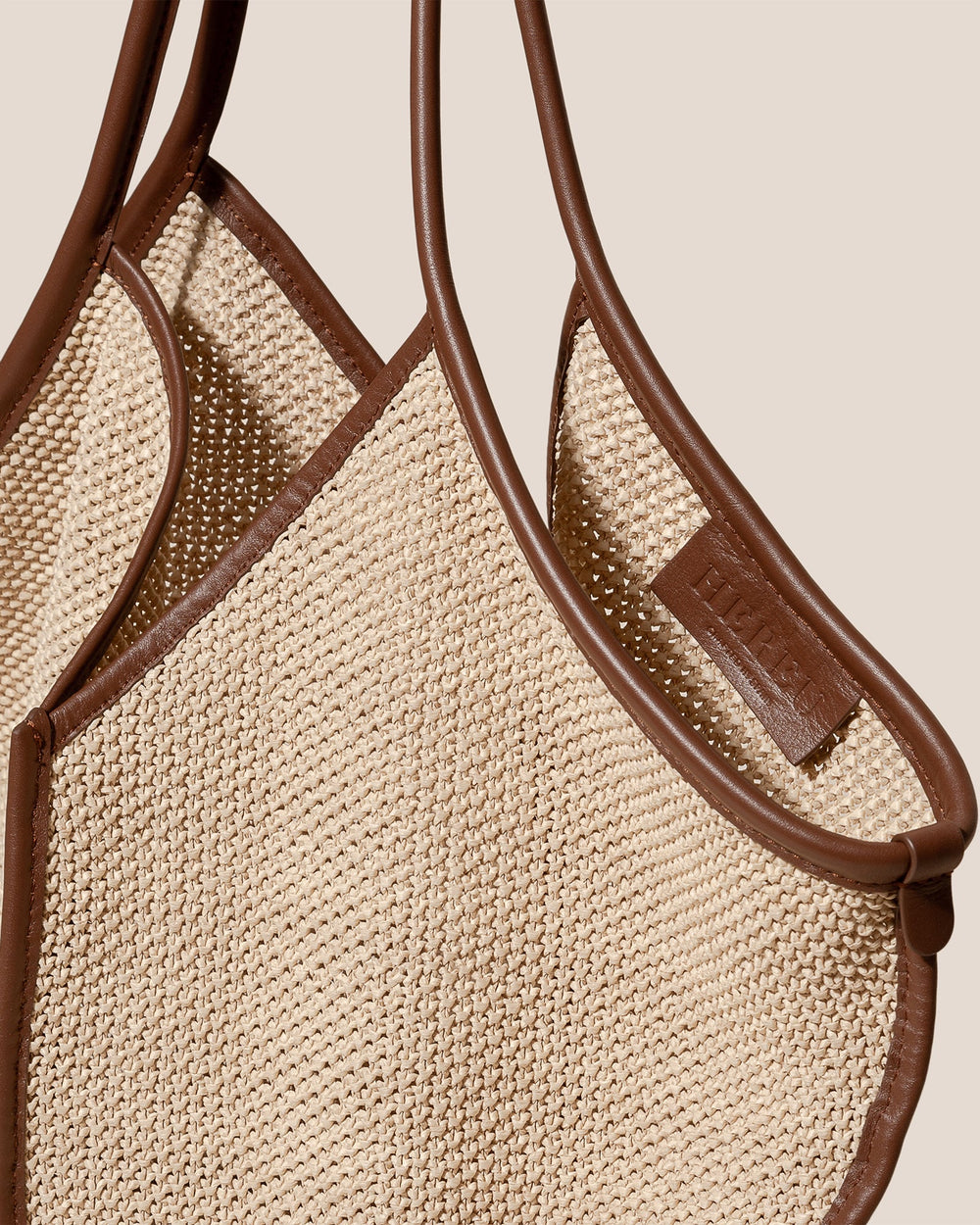 CALELLA SOFT RAFFIA - Leather-trimmed Tote Bag | Hereu for sale