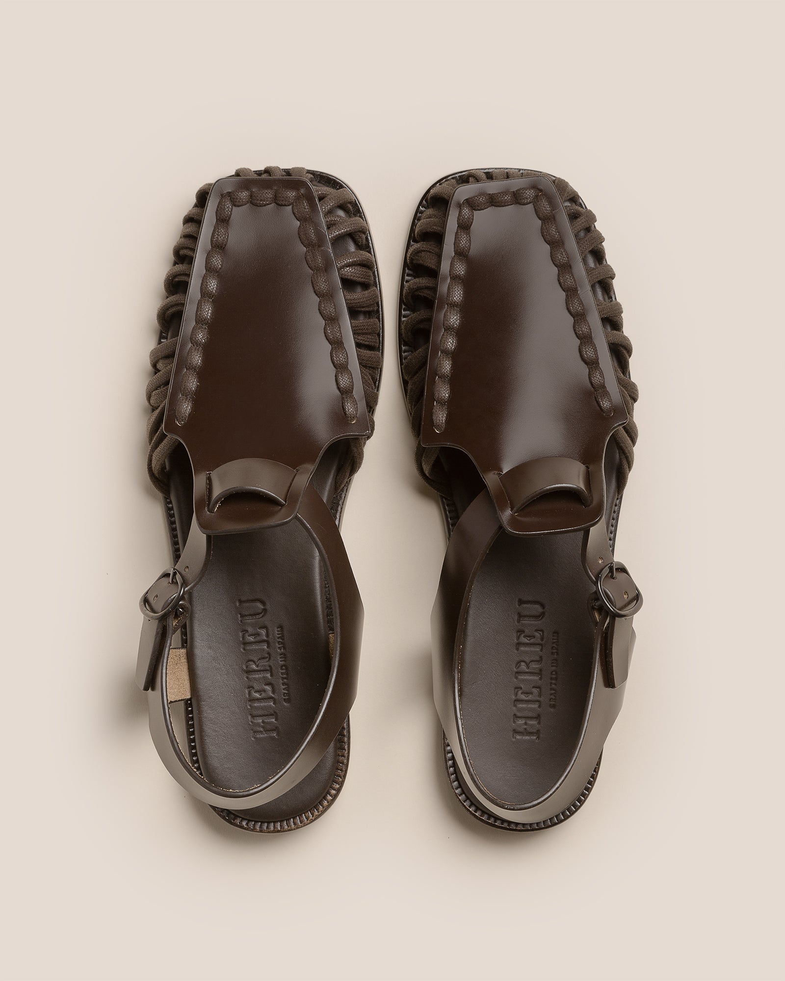 ALARO - Square-Toe T-bar Sandal | Hereu online