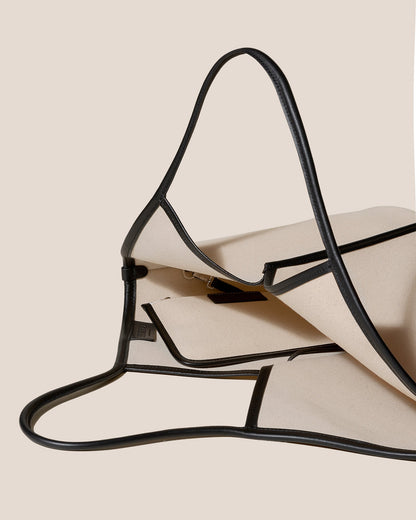 CALELLA - Leather-trimmed Organic Cotton Tote Bag | Hereu US