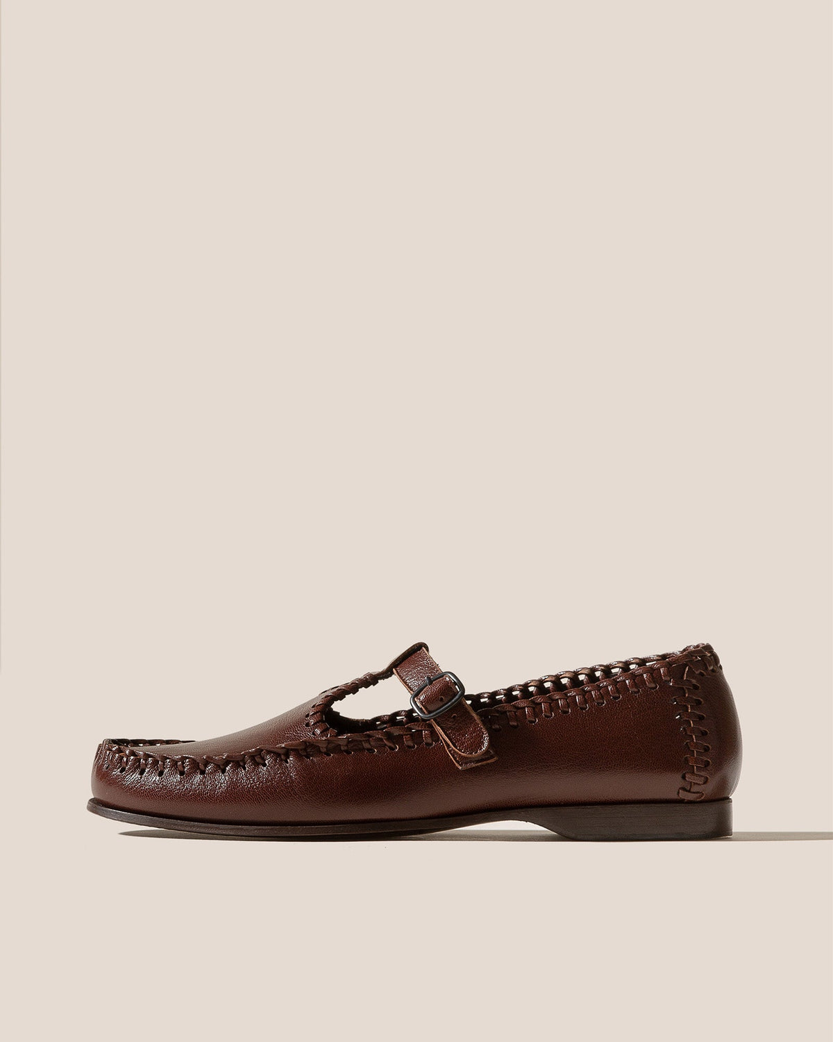 ALCOVER SUPPLE SHINY - Braided Seams T-bar Loafer | Hereu for sale