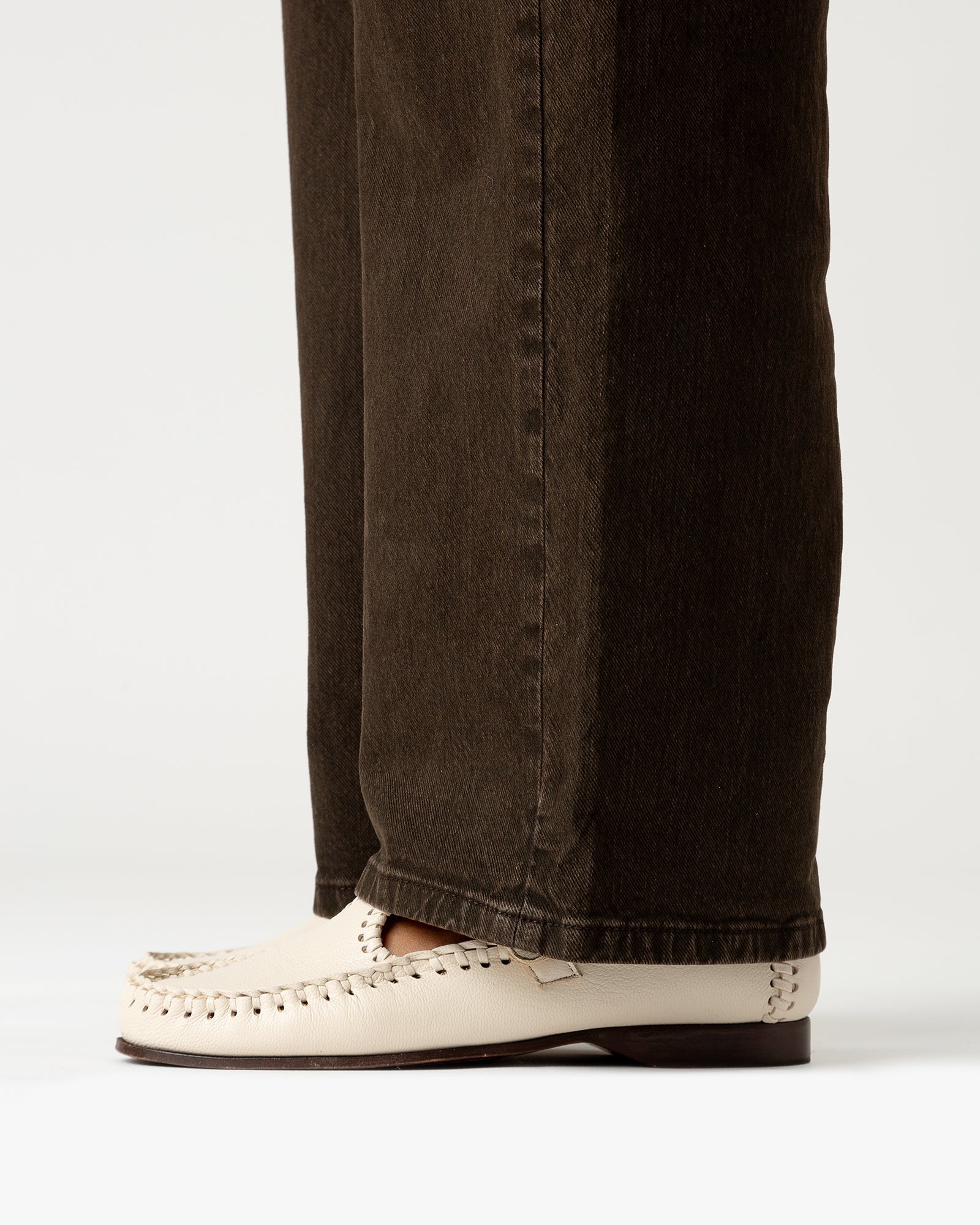 ALCOVER SUPPLE SHINY - Braided Seams T-bar Loafer | Hereu for sale