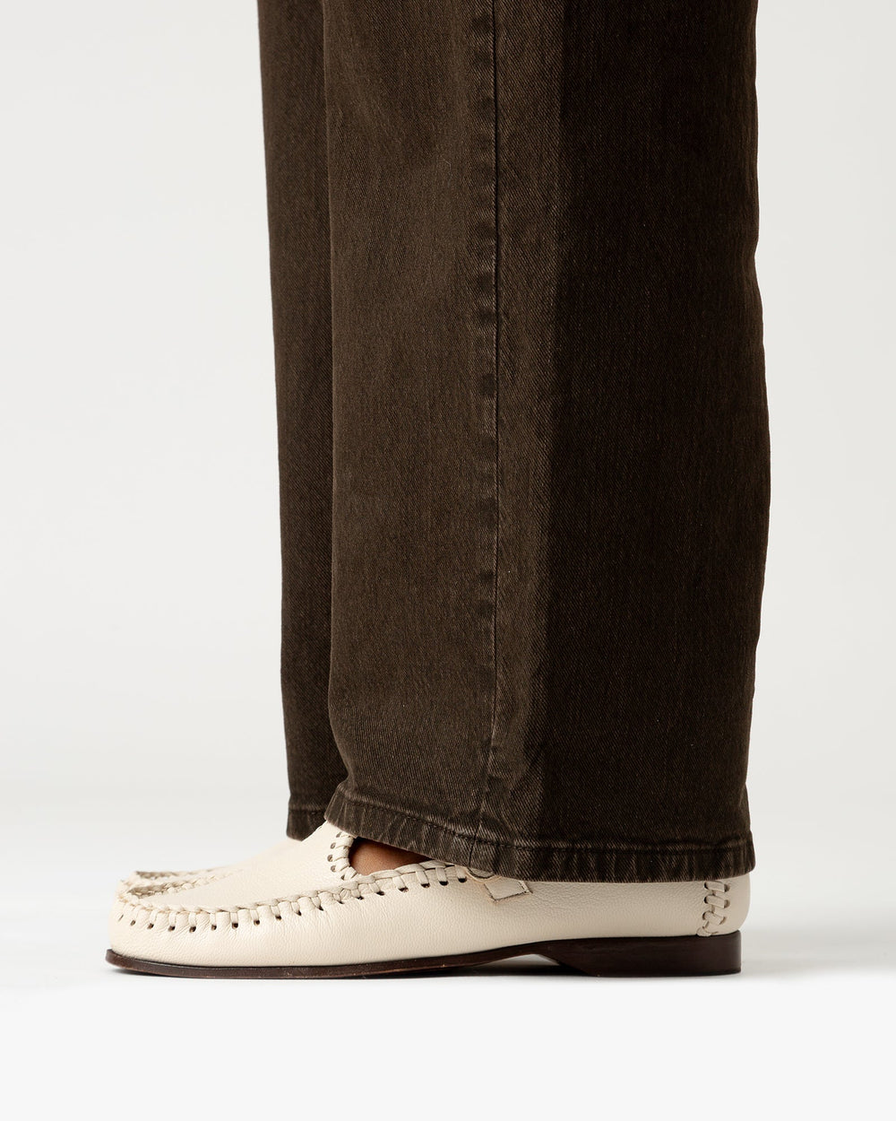 ALCOVER SUPPLE SHINY - Braided Seams T-bar Loafer | Hereu for sale