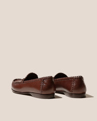 SASTRE SUPPLE SHINY - Braided Seam Slip-On Loafer | Hereu sale