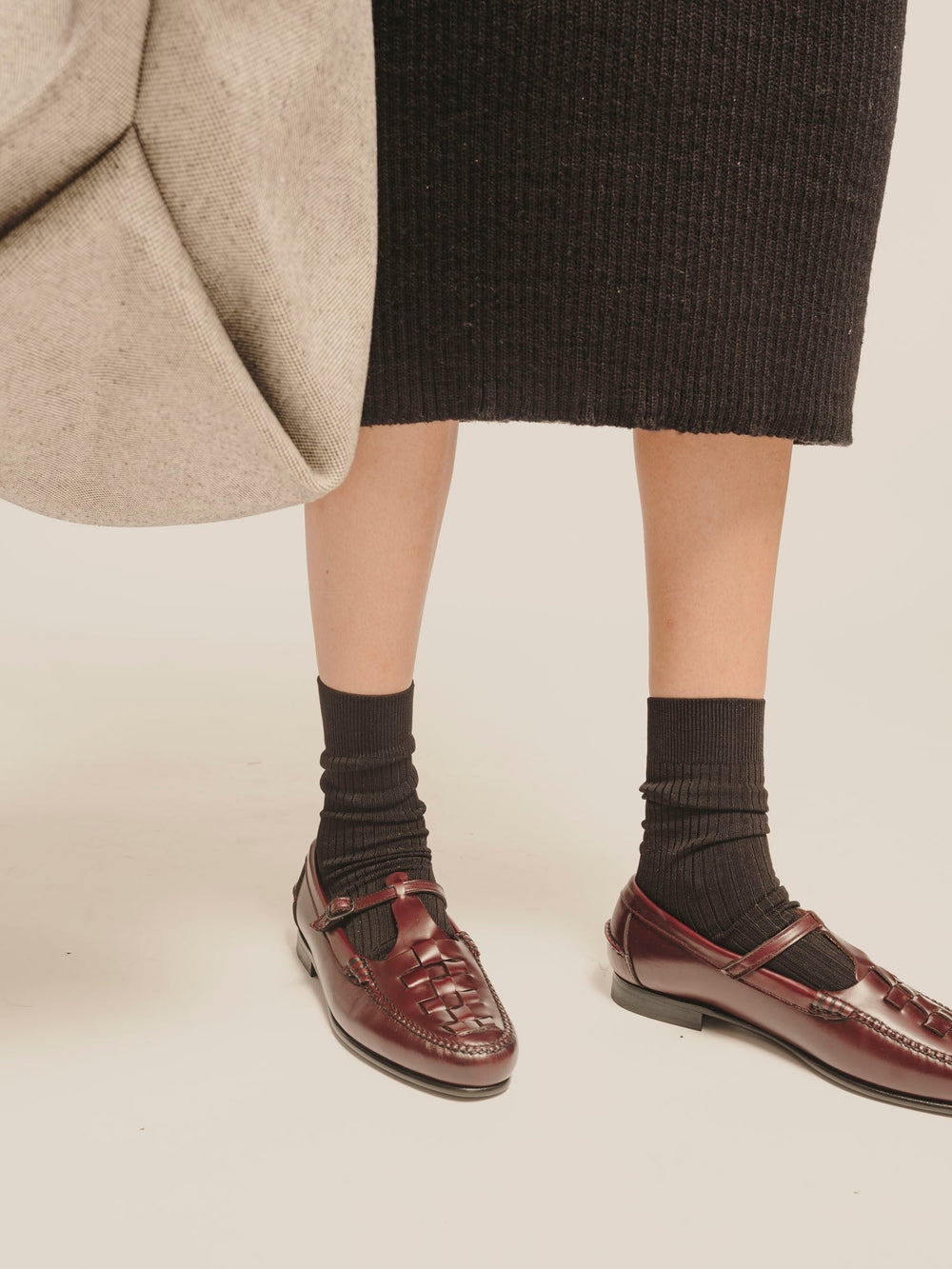 MAQUEDA - Interwoven T-Bar Loafer | Hereu for sale