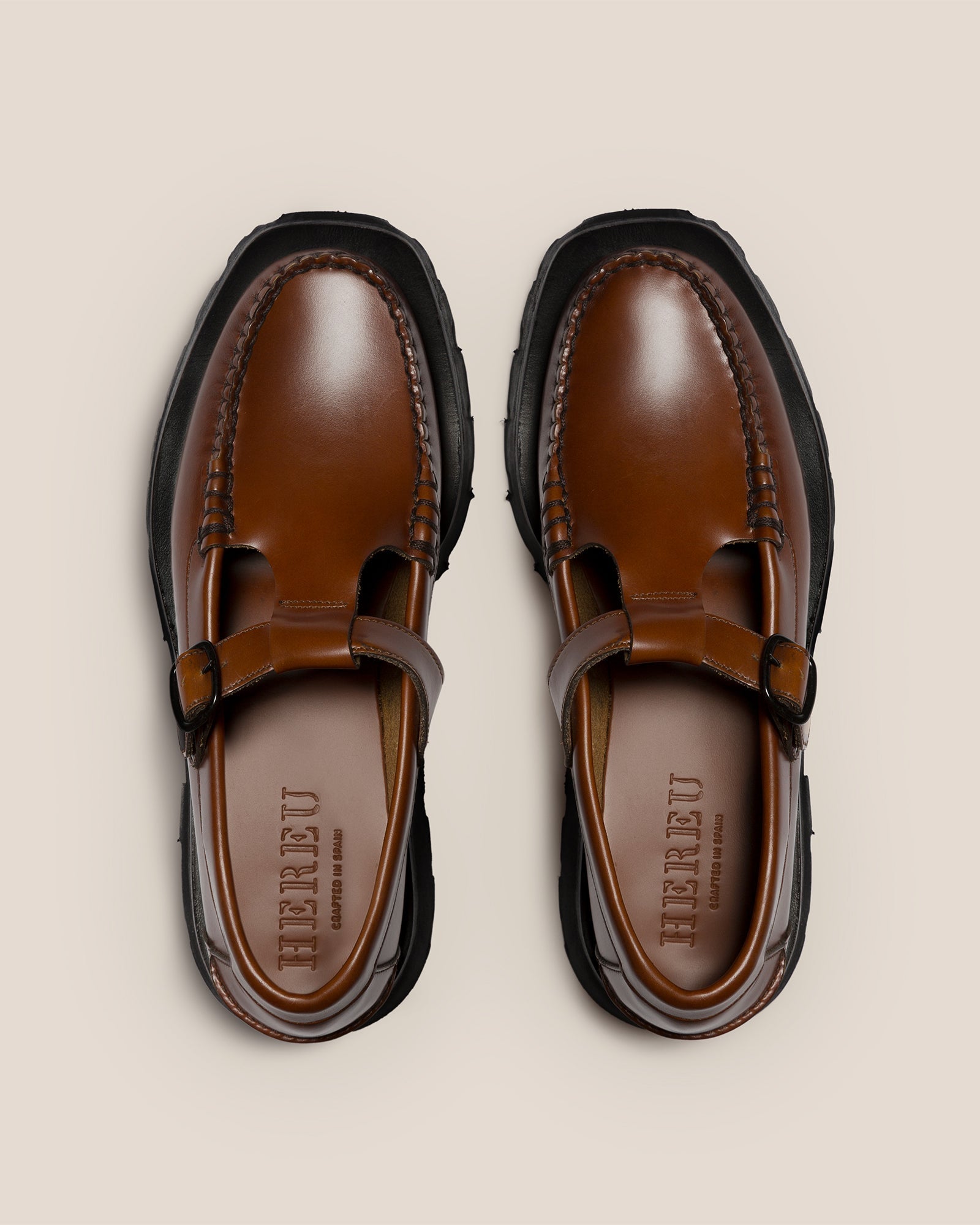 ALBER SPORT - Tread Sole T-Bar Loafer | Hereu for sale