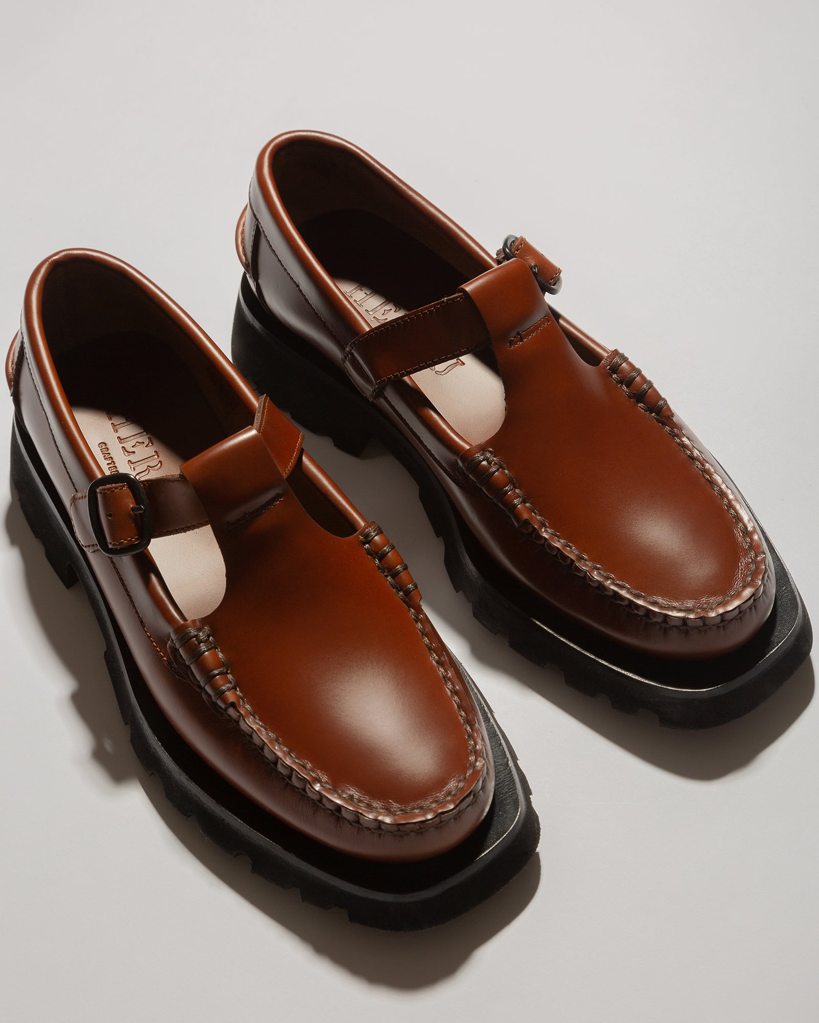 ALBER SPORT - Tread Sole T-Bar Loafer | Hereu for sale