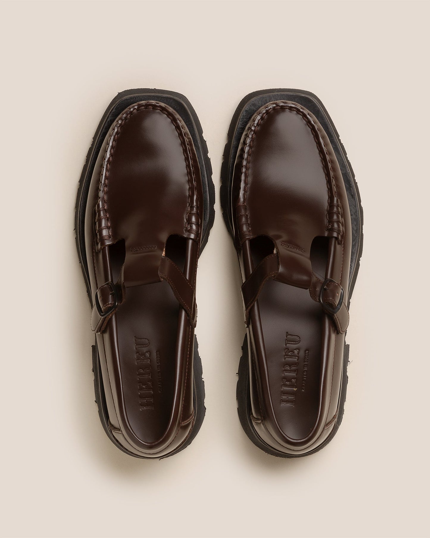 ALBER SPORT - Tread Sole T-Bar Loafer | Hereu near me