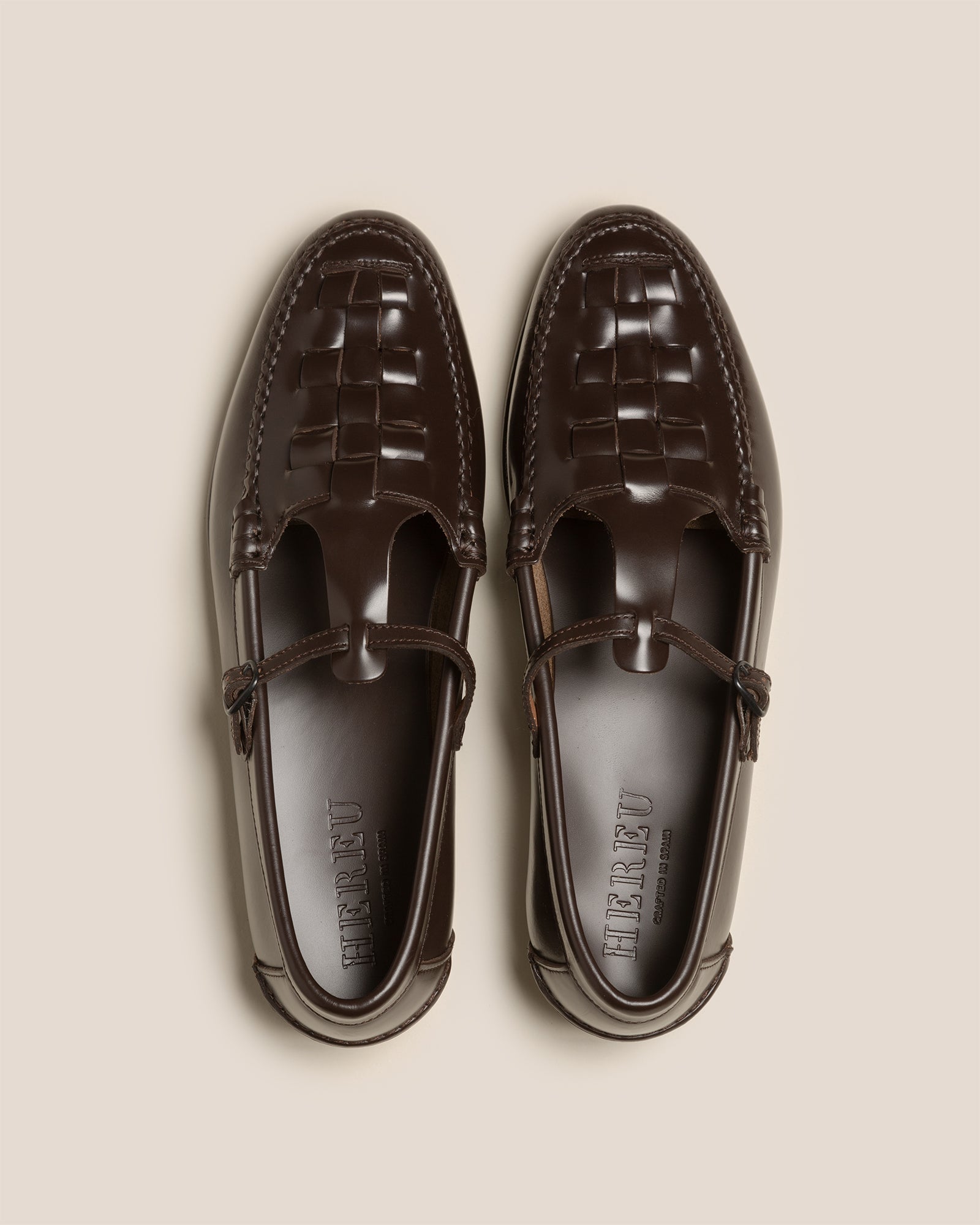 MAQUEDA - Interwoven T-Bar Loafer | Hereu online