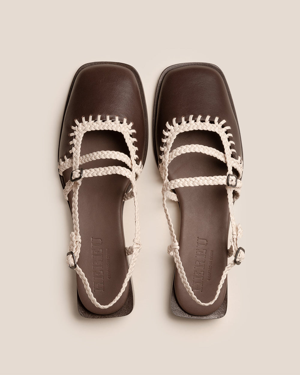 ADRATA - Woven Square-Toe Sandal | Hereu for sale