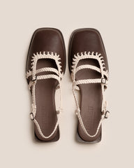 ADRATA - Woven Square-Toe Sandal | Hereu for sale