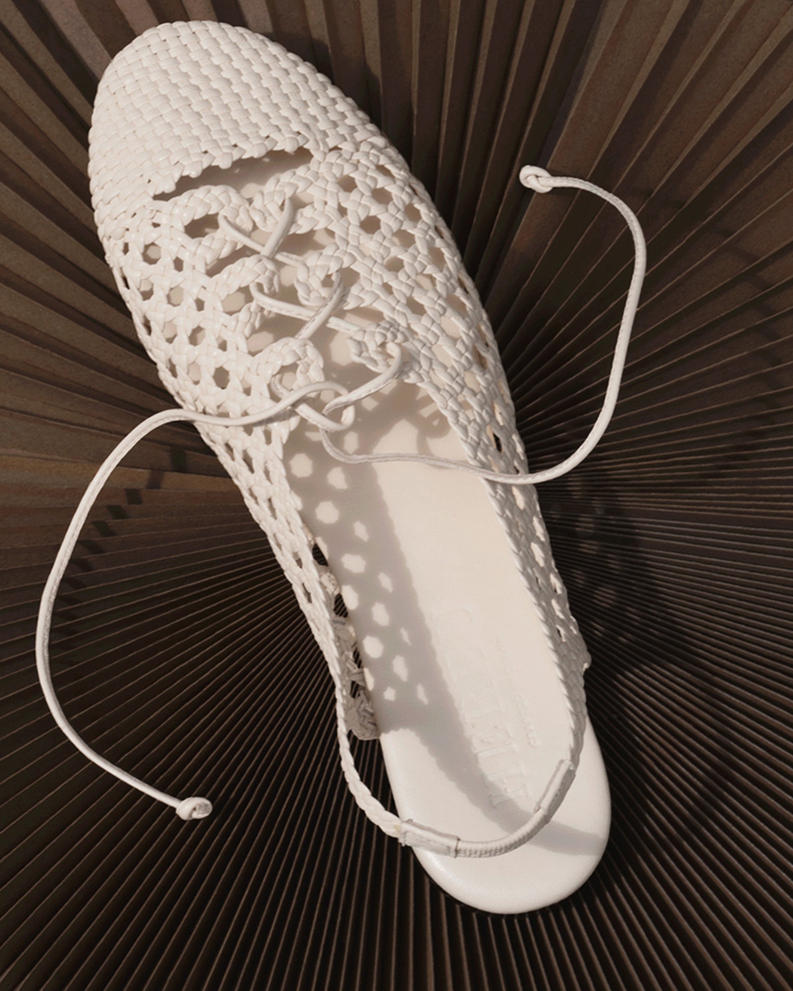 SARDANA - Lace-up Woven Slingback Sandal | Hereu discount