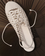 SARDANA - Lace-up Woven Slingback Sandal | Hereu discount