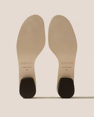 GABIA - Heeled Woven T-bar Sandal | Hereu US