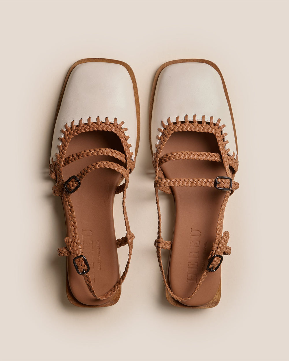 ADRATA - Woven Square-Toe Sandal | Hereu discount