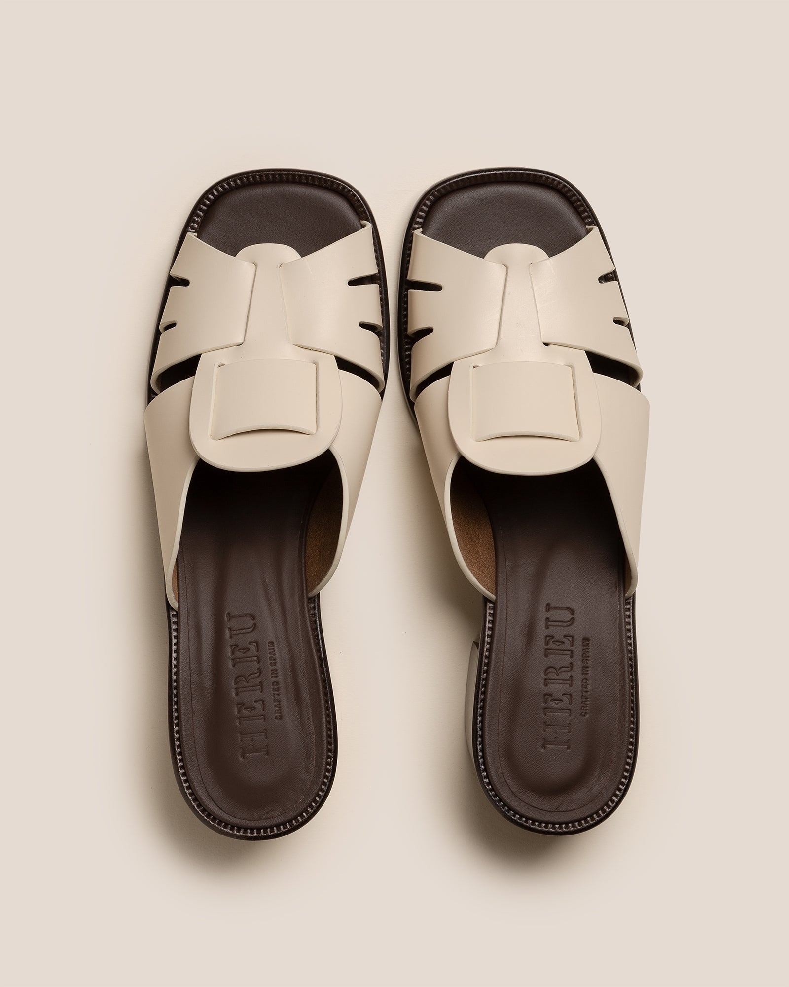 ANCORA SQUARED HEELED SLIDE - Heeled Fisherman Slide | Hereu for sale
