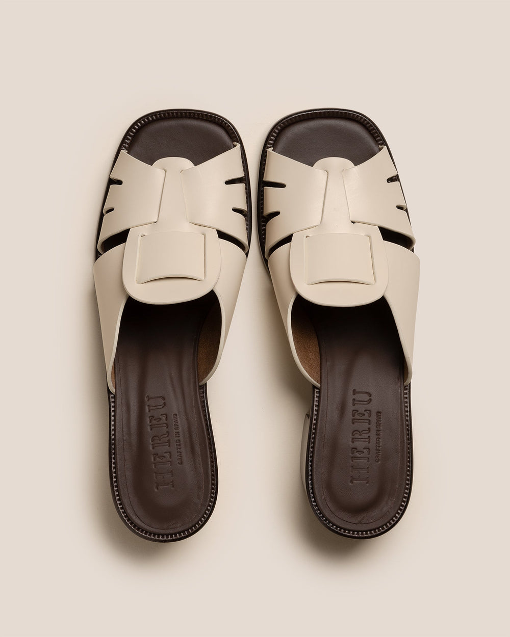 ANCORA SQUARED HEELED SLIDE - Heeled Fisherman Slide | Hereu for sale
