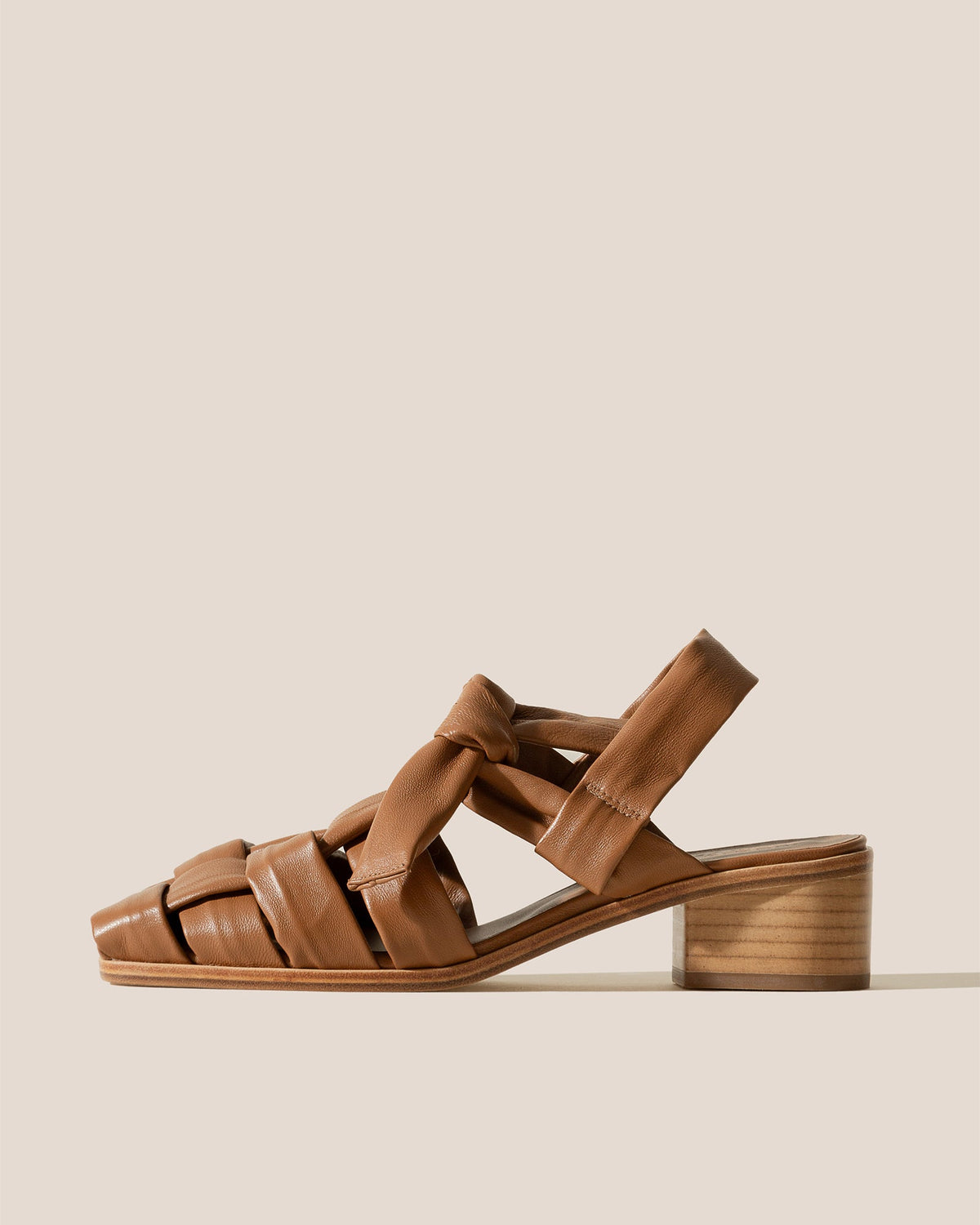 BENA HEELED - Interwoven Knotted T-bar Heeled Sandal | Hereu outlet