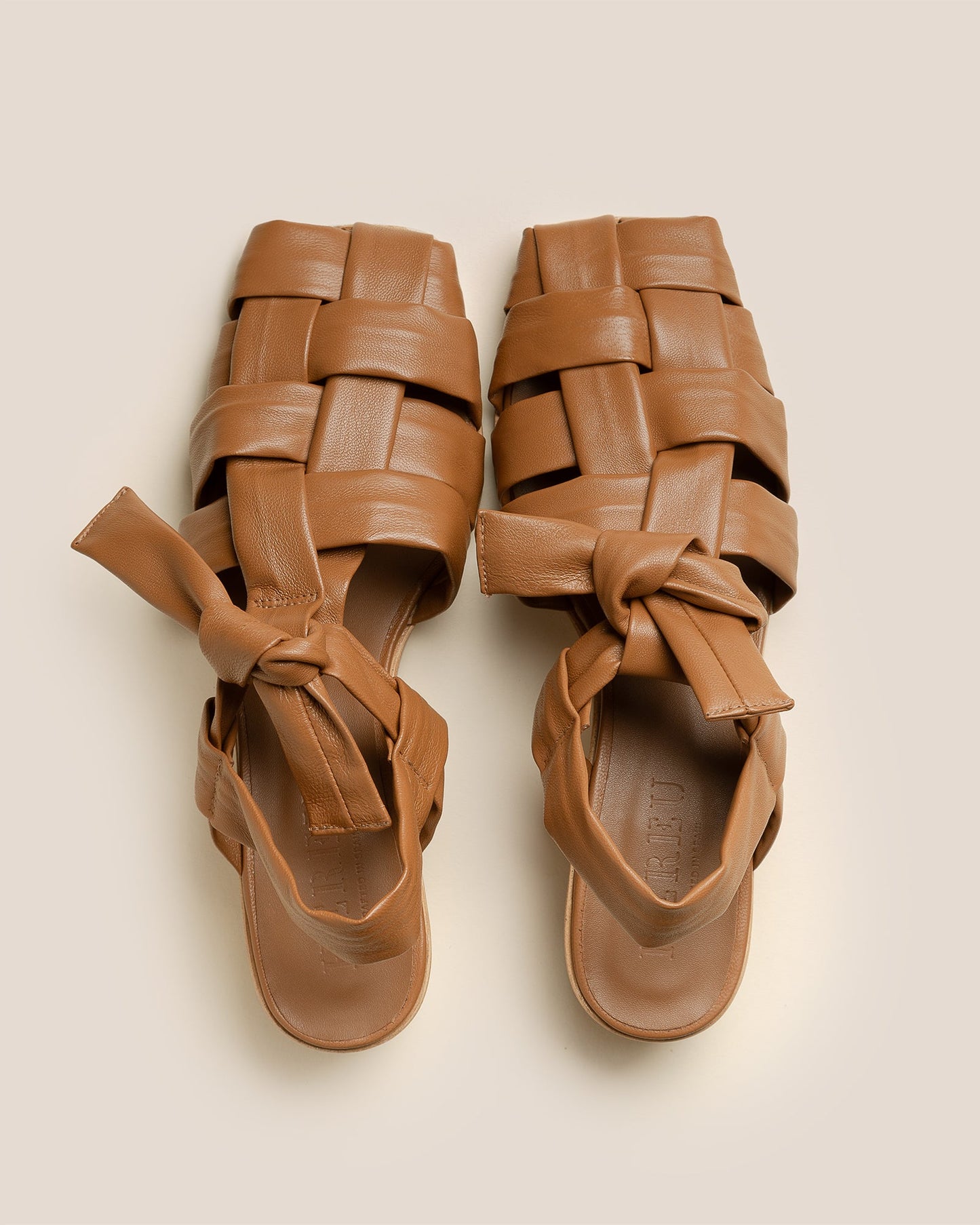 BENA HEELED - Interwoven Knotted T-bar Heeled Sandal | Hereu outlet