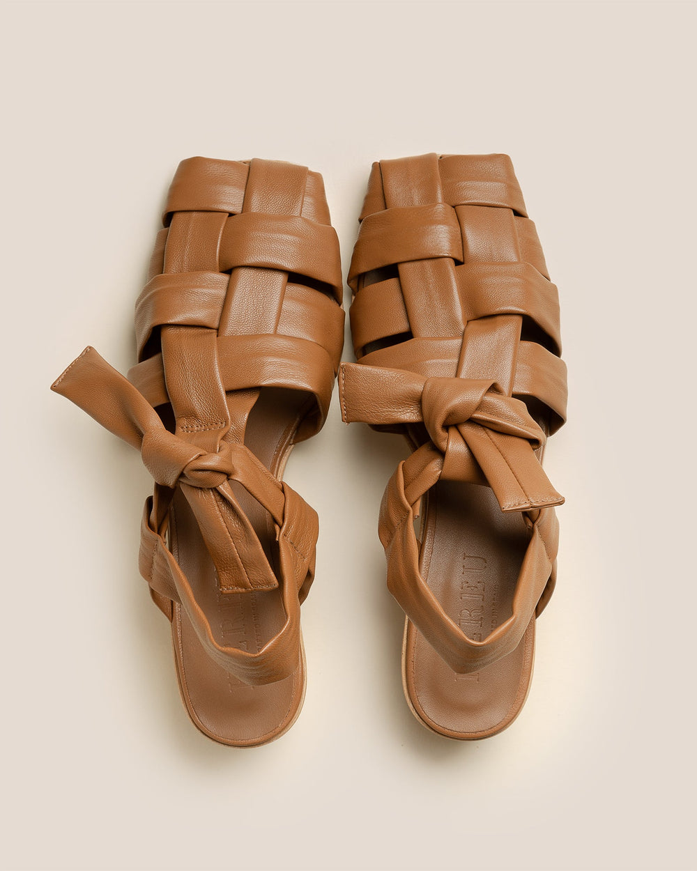 BENA HEELED - Interwoven Knotted T-bar Heeled Sandal | Hereu outlet