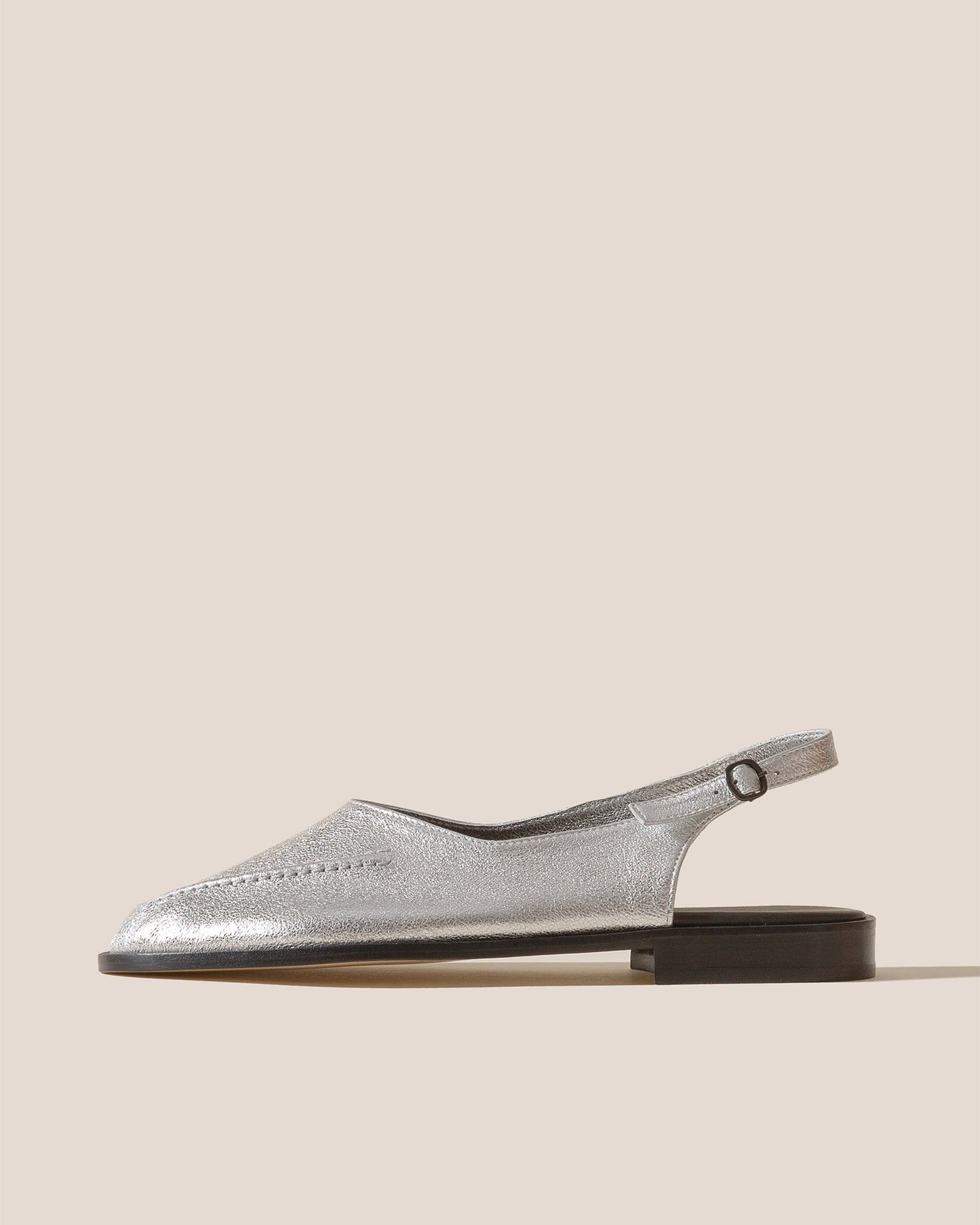 JULIOL SLINGBACK METALLIC - High-Cut Deconstructed Slingback Loafer | Hereu outlet