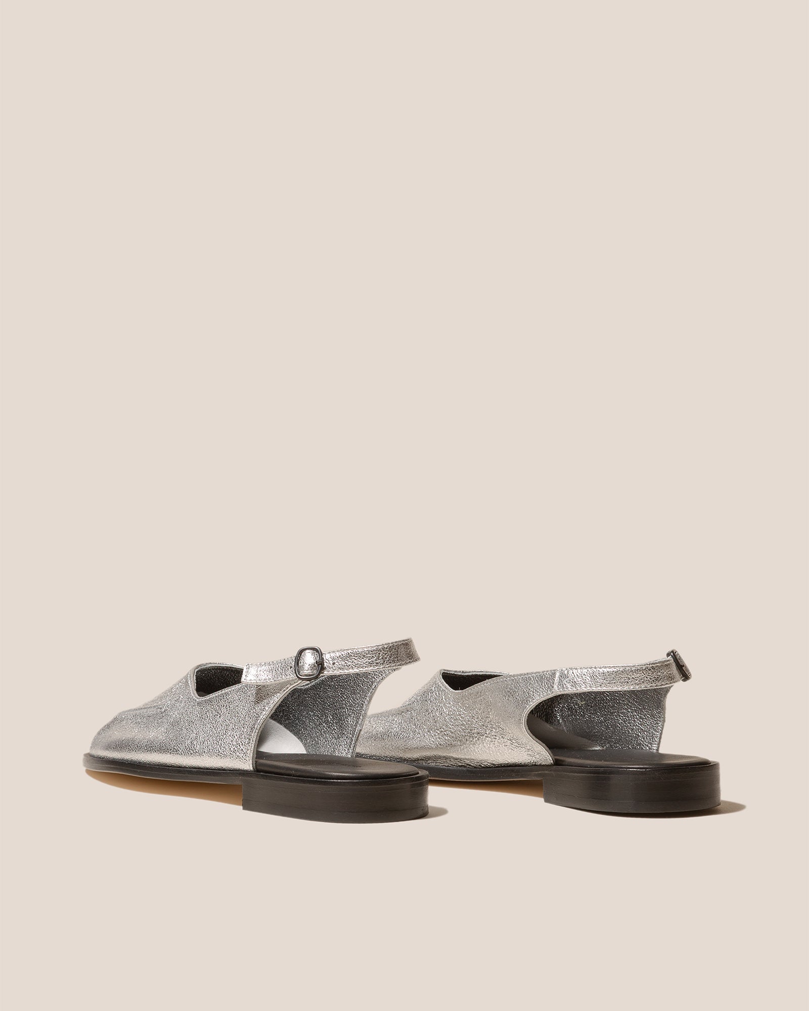 JULIOL SLINGBACK METALLIC - High-Cut Deconstructed Slingback Loafer | Hereu outlet
