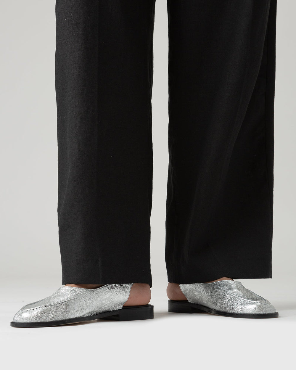 JULIOL SLINGBACK METALLIC - High-Cut Deconstructed Slingback Loafer | Hereu outlet