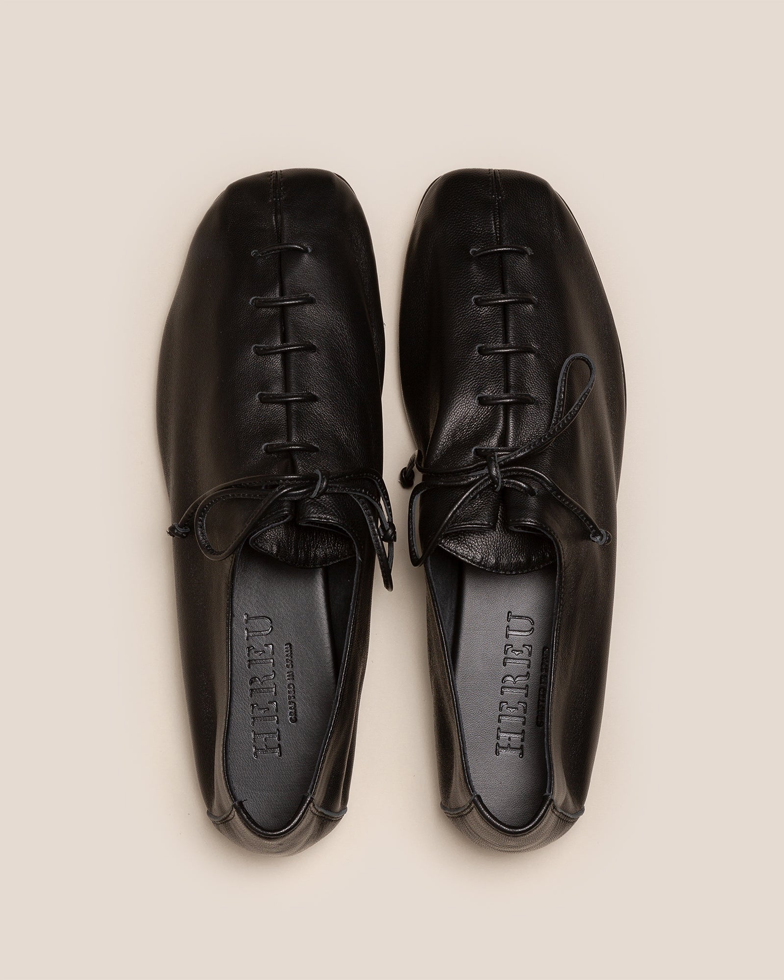 PLEGADA SHINY - Deconstructed Lace-up Shoe | Hereu online