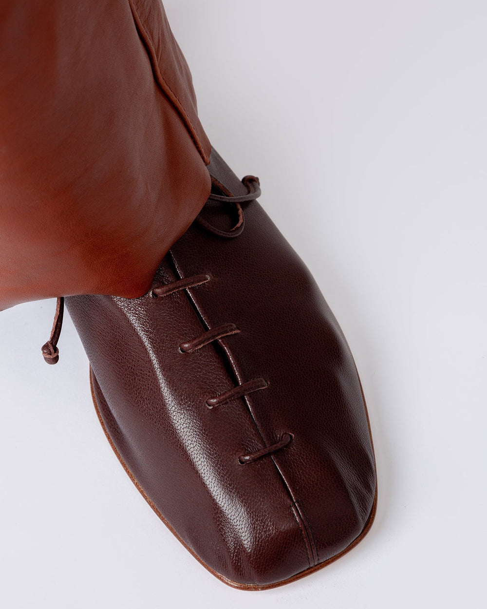 PLEGADA SHINY - Deconstructed Lace-up Shoe | Hereu sale