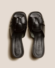 ANCORA SQUARED HEELED SLIDE - Heeled Fisherman Slide | Hereu near me