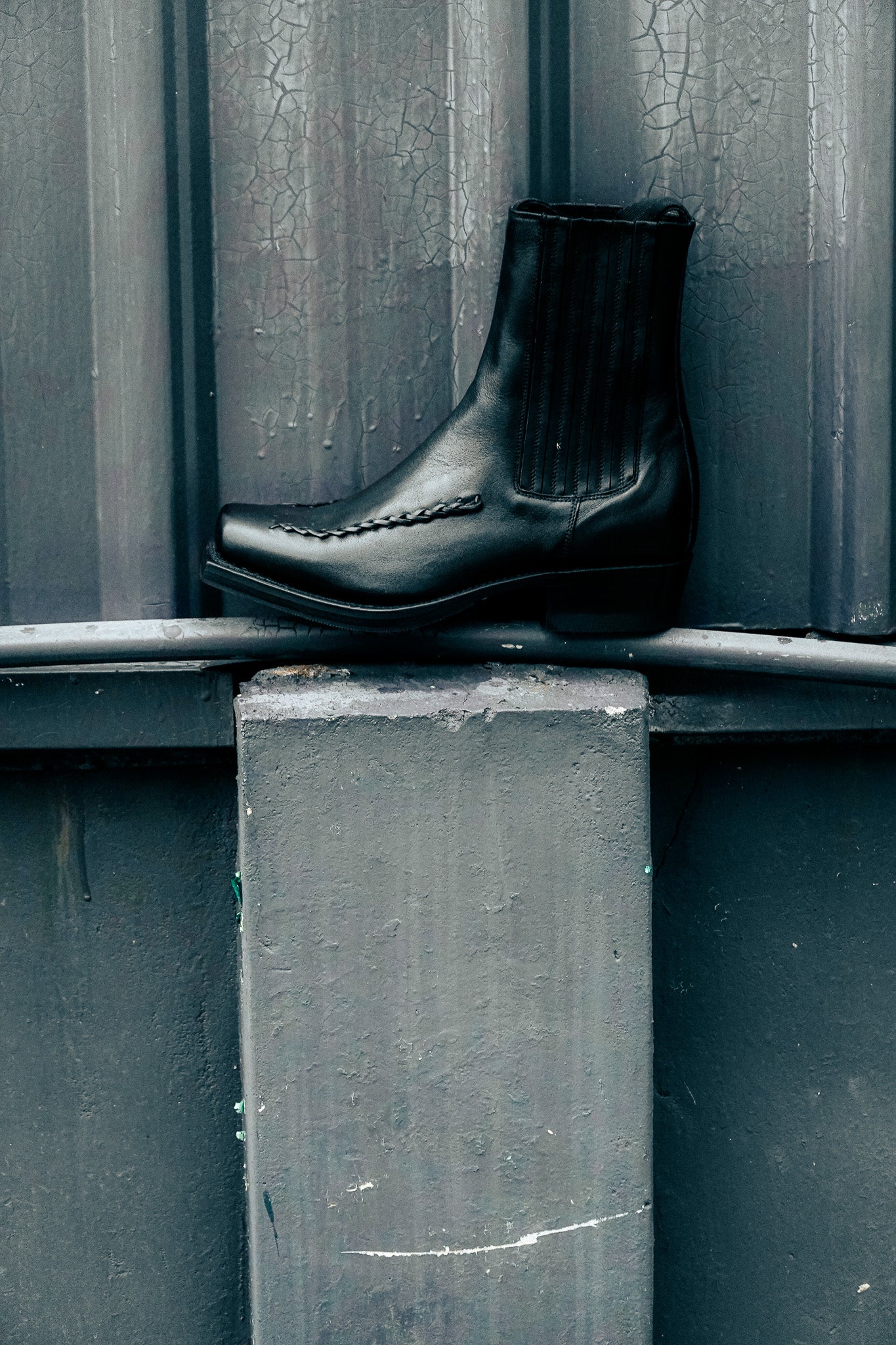 AGULLA - Square-Toe Braided Detail Chelsea Boot | Hereu sale