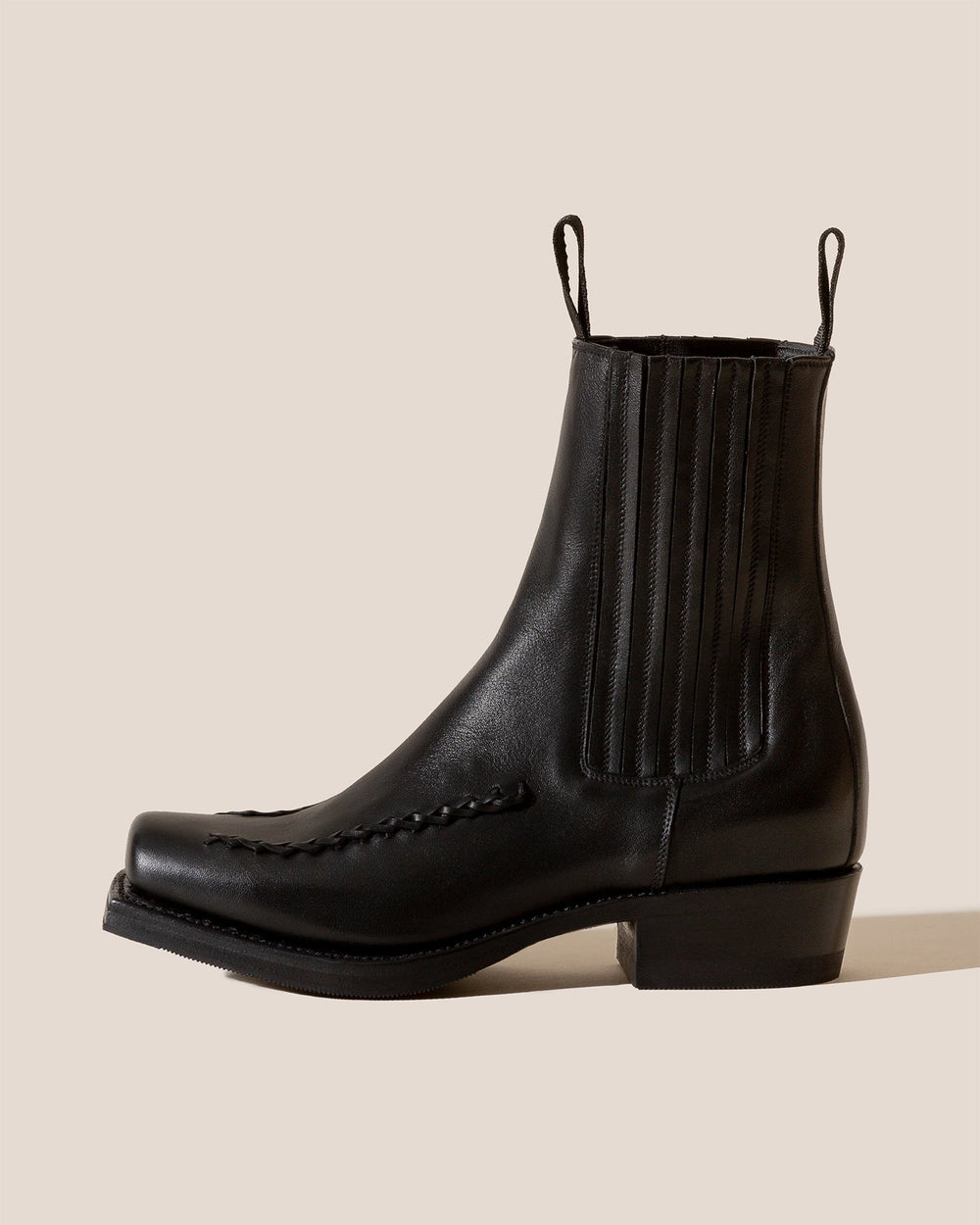 AGULLA - Square-Toe Braided Detail Chelsea Boot | Hereu sale