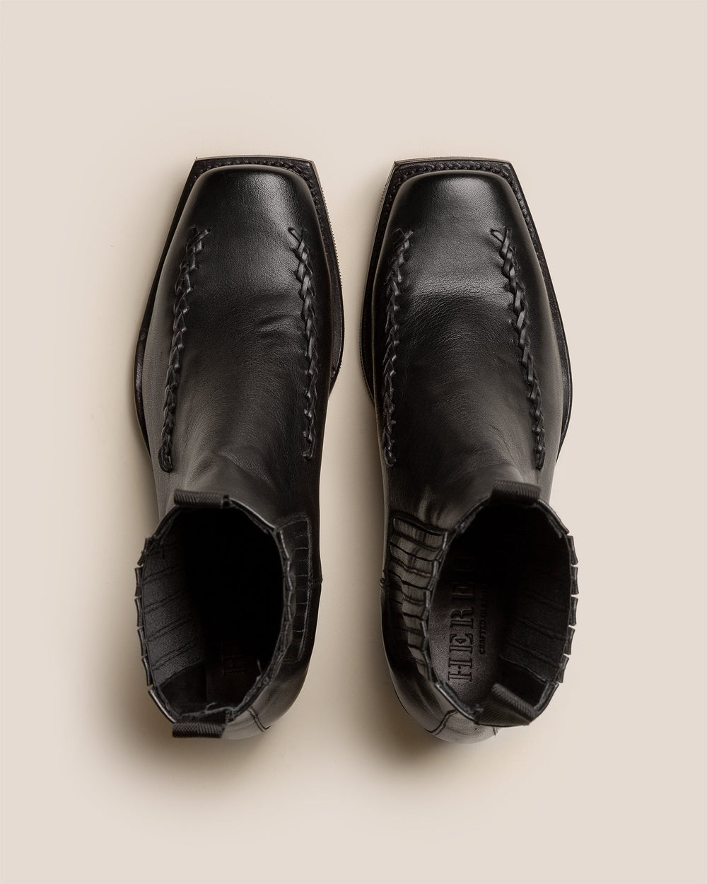 AGULLA - Square-Toe Braided Detail Chelsea Boot | Hereu sale