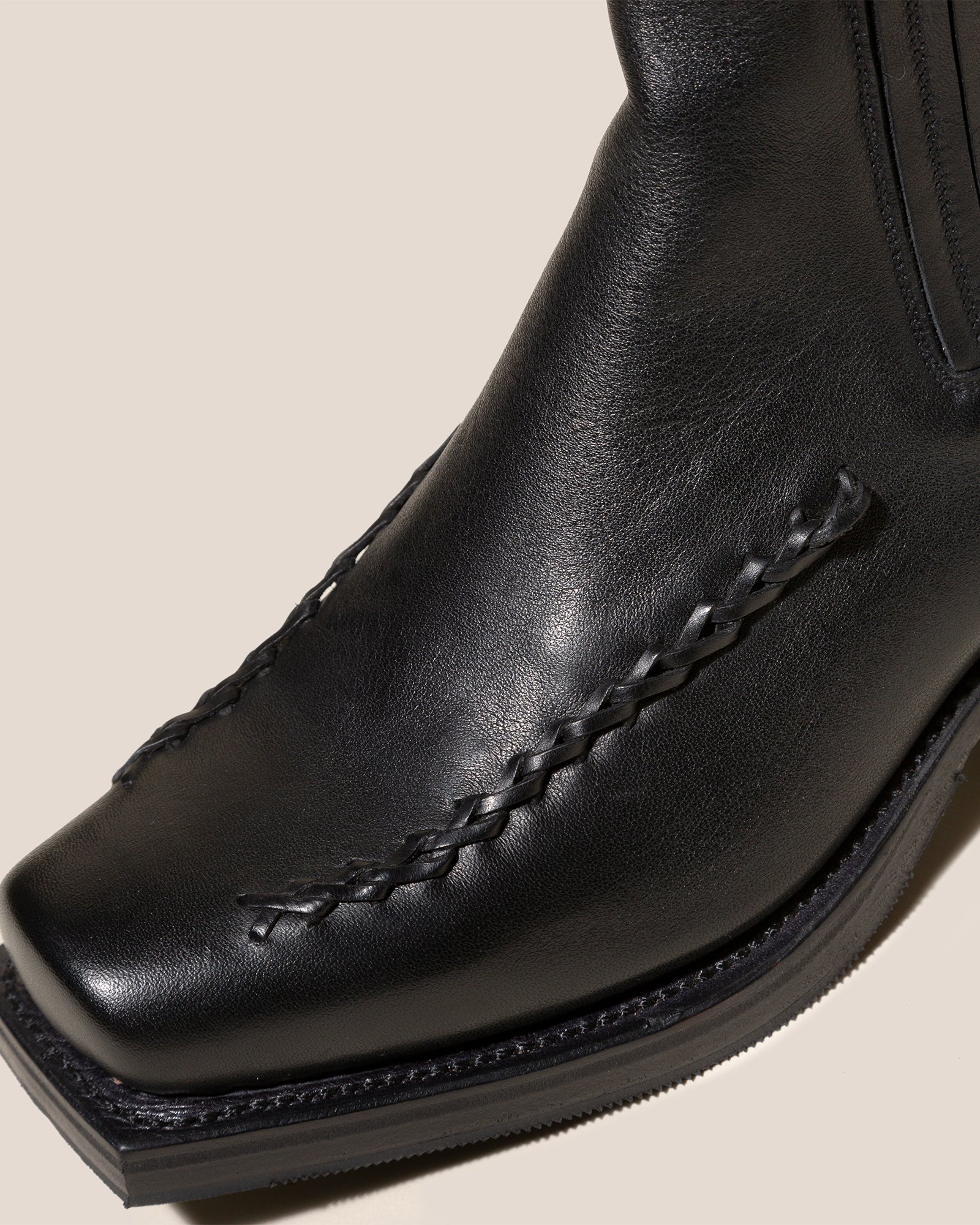AGULLA - Square-Toe Braided Detail Chelsea Boot | Hereu sale