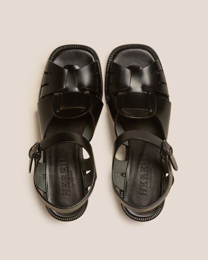 ANCORA SQUARED HEELED - Open-Toe Fisherman Sandal | Hereu for sale