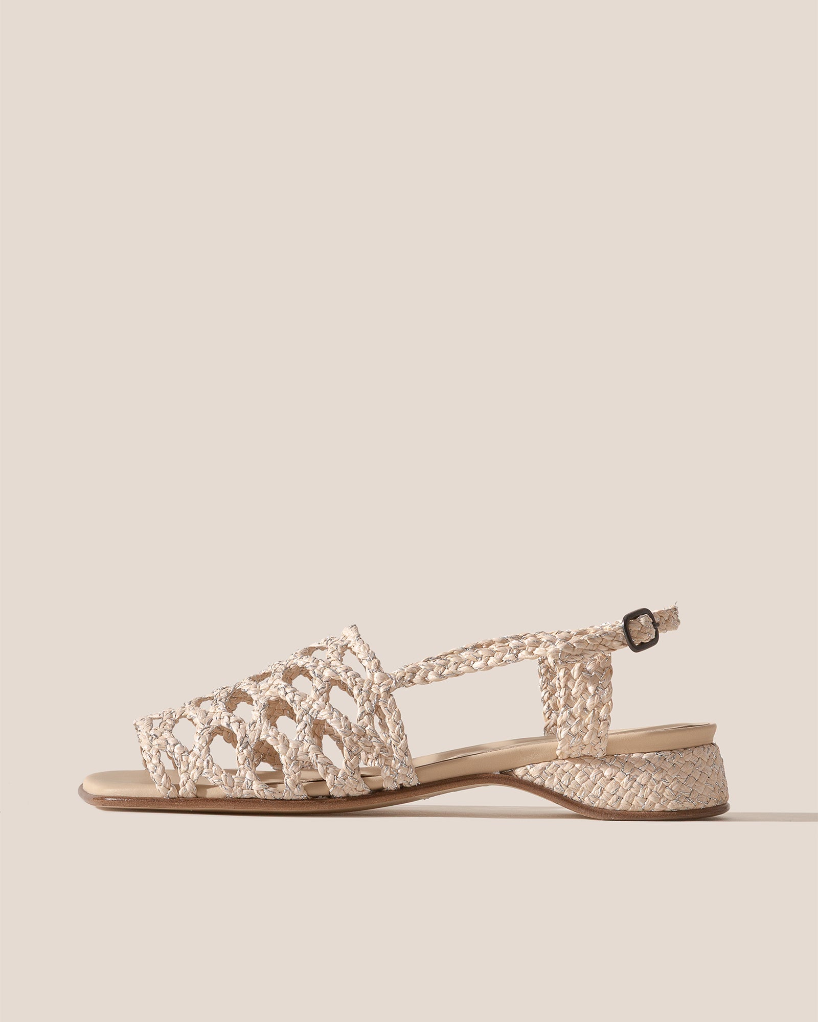 ALZIRA RAFFIA LUREX - Woven Slingback Sandal | Hereu near me