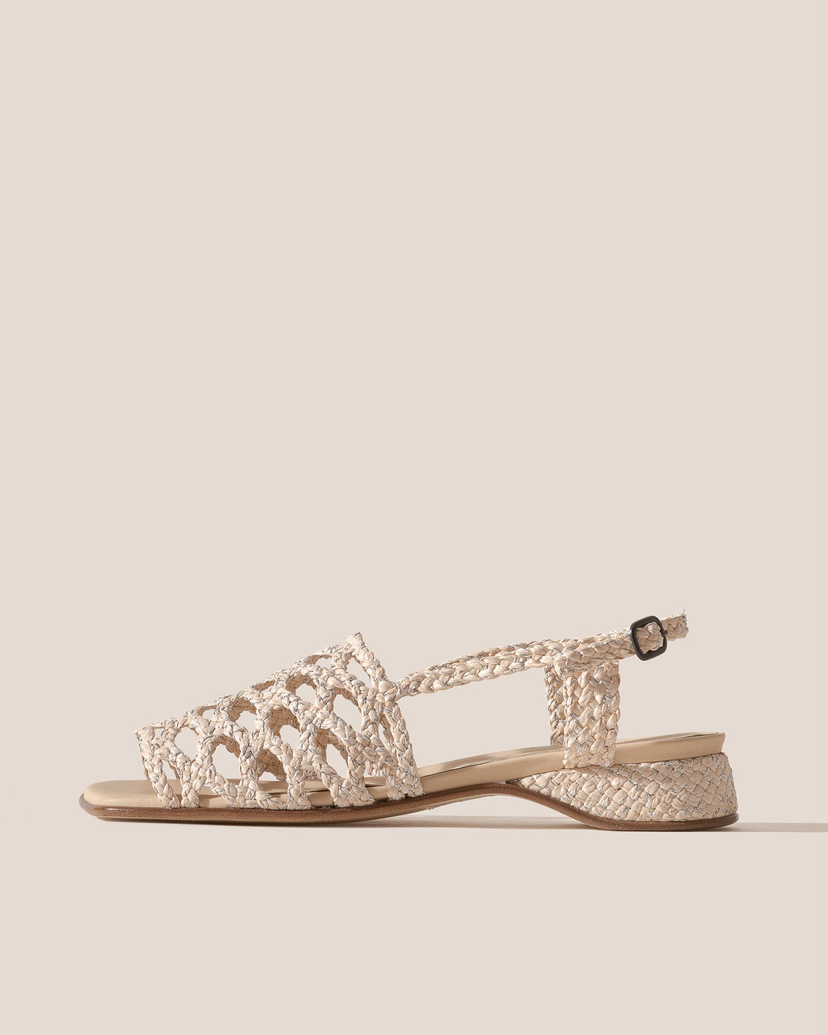 ALZIRA RAFFIA LUREX - Woven Slingback Sandal | Hereu near me