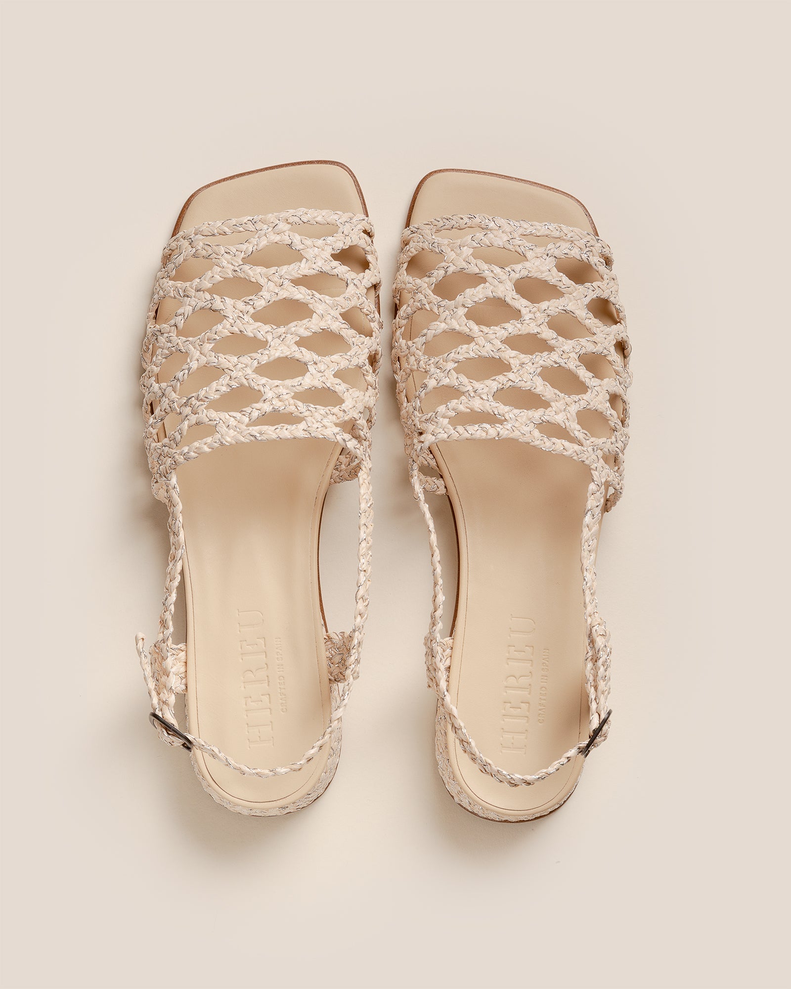 ALZIRA RAFFIA LUREX - Woven Slingback Sandal | Hereu near me
