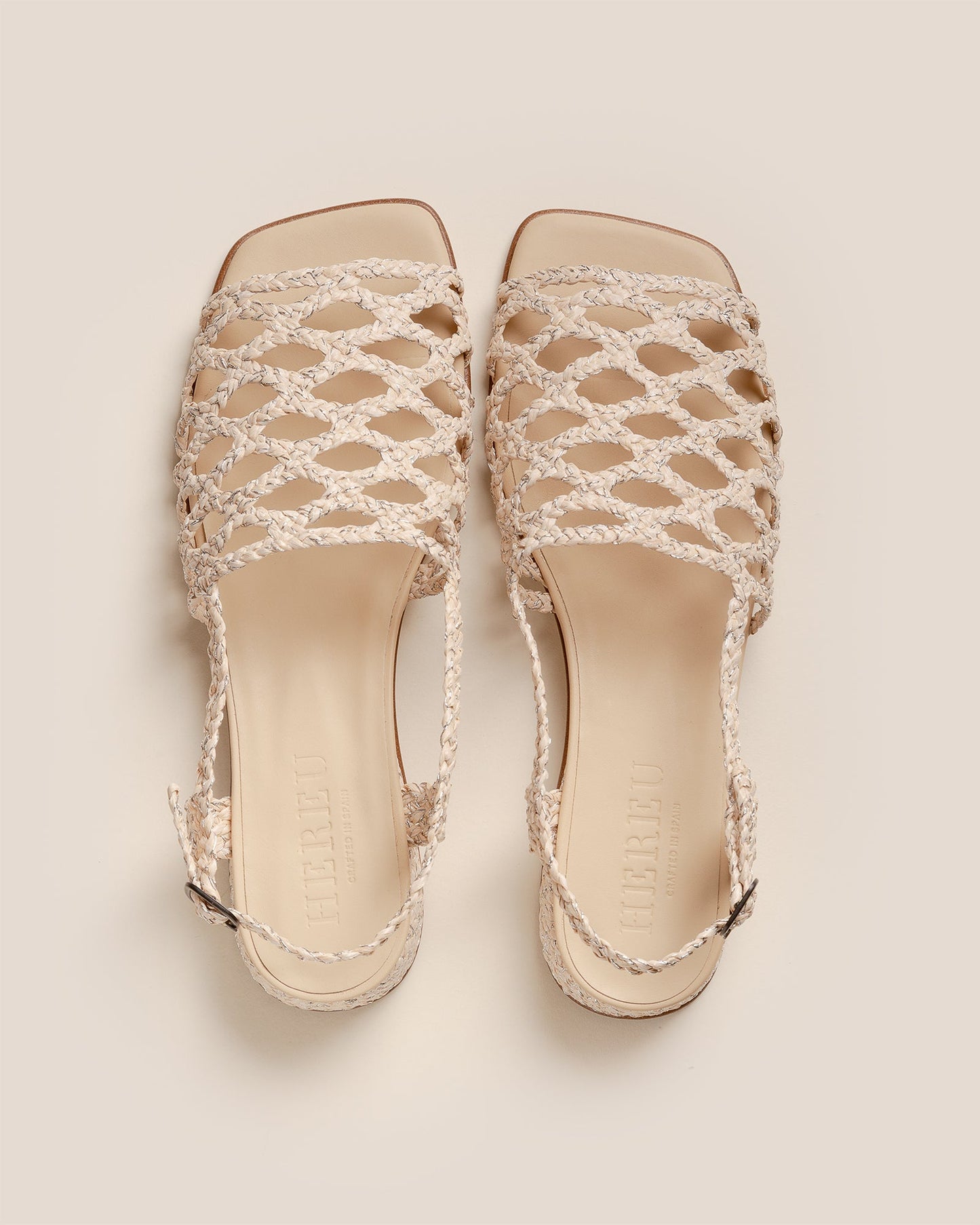 ALZIRA RAFFIA LUREX - Woven Slingback Sandal | Hereu near me