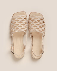 ALZIRA RAFFIA LUREX - Woven Slingback Sandal | Hereu near me