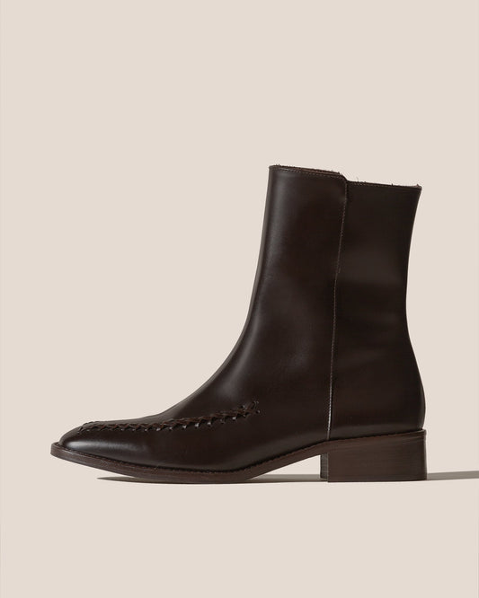 METLA POLISHED - Almond Toe Mid Calf Boot | Hereu for sale
