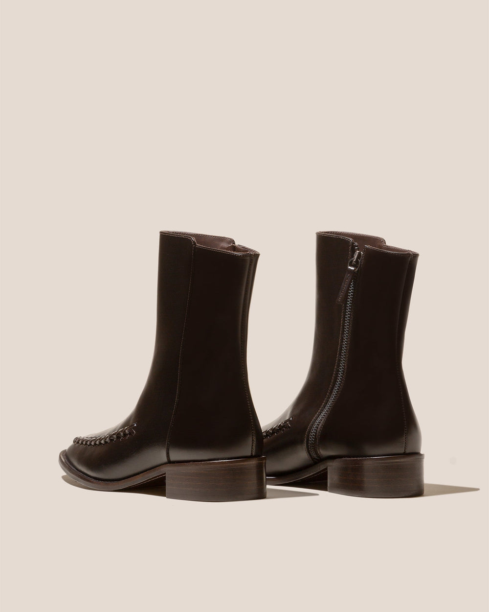 METLA POLISHED - Almond Toe Mid Calf Boot | Hereu for sale
