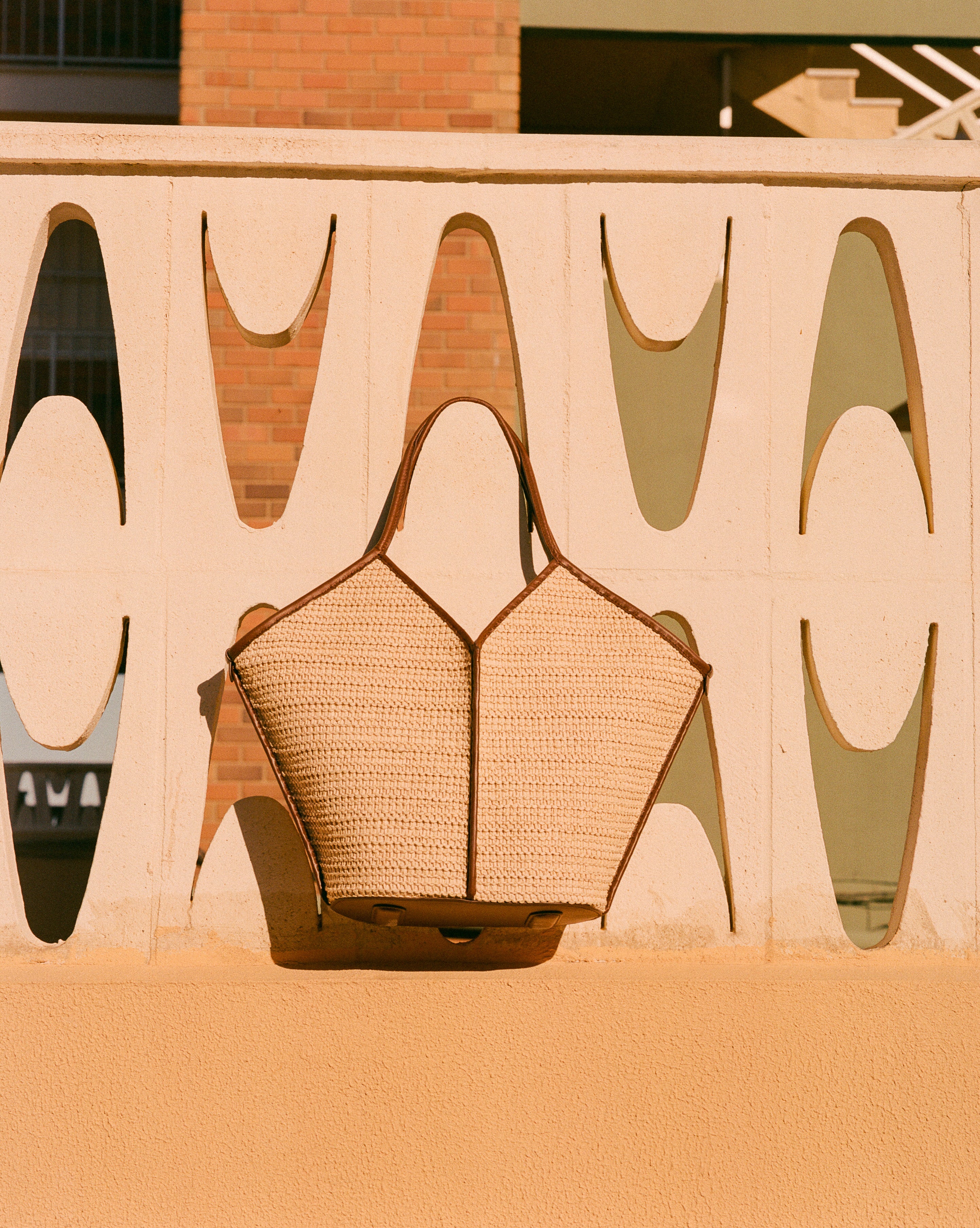 CALELLA RAFFIA - Leather-trimmed Tote Bag | Hereu outlet