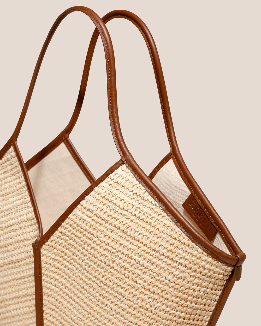 CALELLA RAFFIA - Leather-trimmed Tote Bag | Hereu outlet