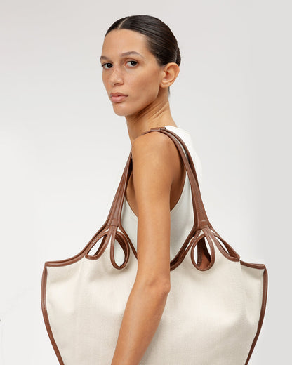ESCALA LINEN - Cut-Out Tote Bag | Hereu on sale