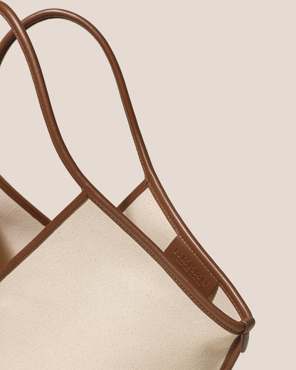CALELLA - Leather-trimmed Organic Cotton Tote Bag | Hereu near me