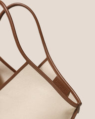 CALELLA - Leather-trimmed Organic Cotton Tote Bag | Hereu near me