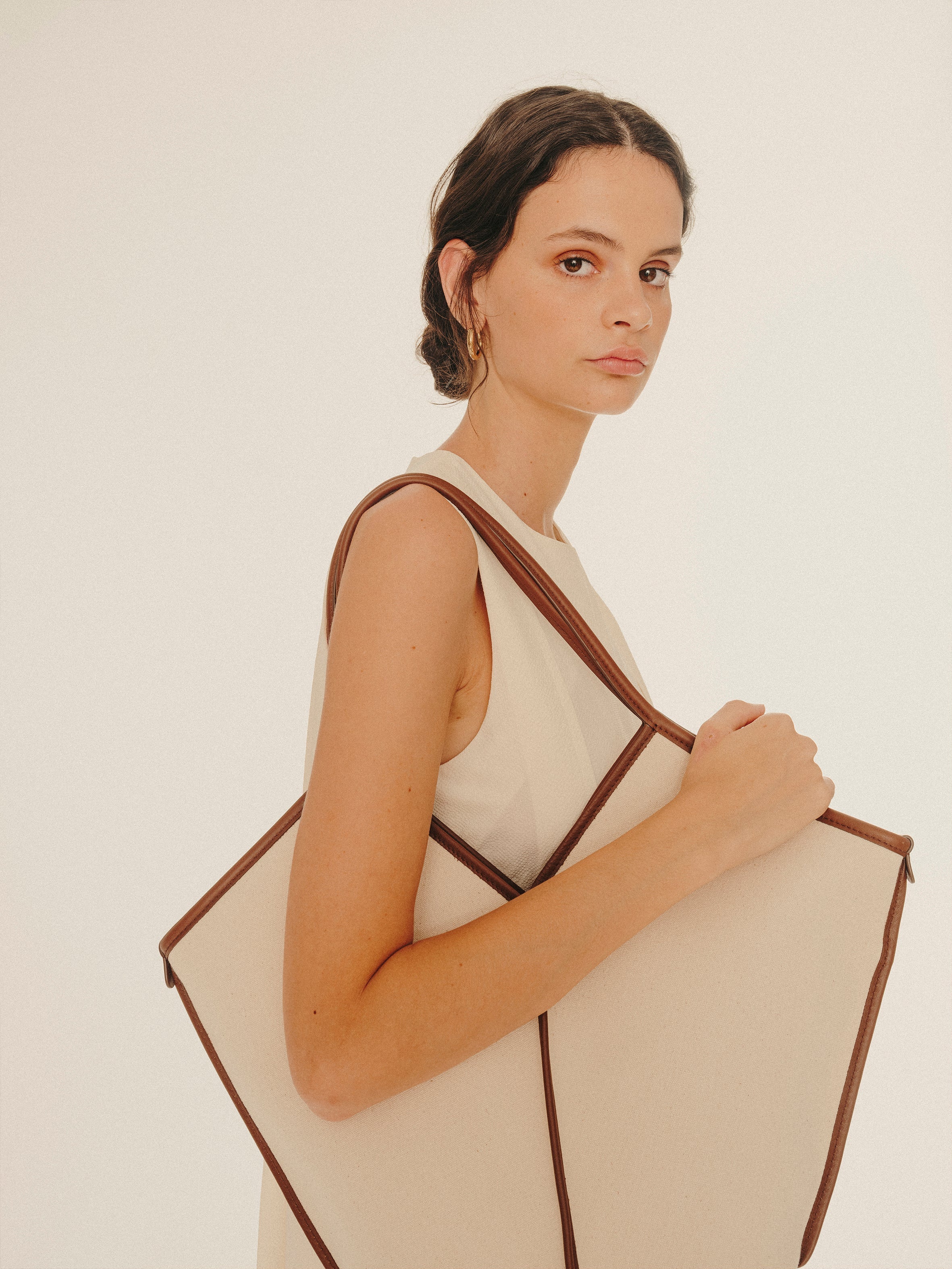CALELLA - Leather-trimmed Organic Cotton Tote Bag | Hereu near me
